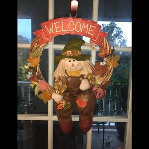 Fall scarecrow wreath
